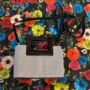 Marina Raphael Evangeline Silver Crystal Bag